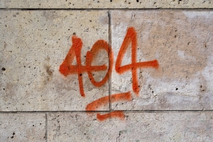 404 Error on the wall